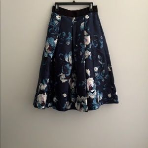 NWT Blue floral maxi skirt.